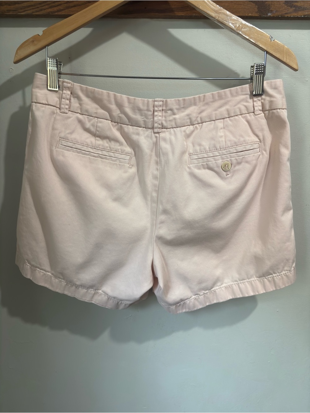 J. Crew City Fit Chino Classic Twill Shorts Light Pink Size 8 100% Cotton - Picture 2 of 6